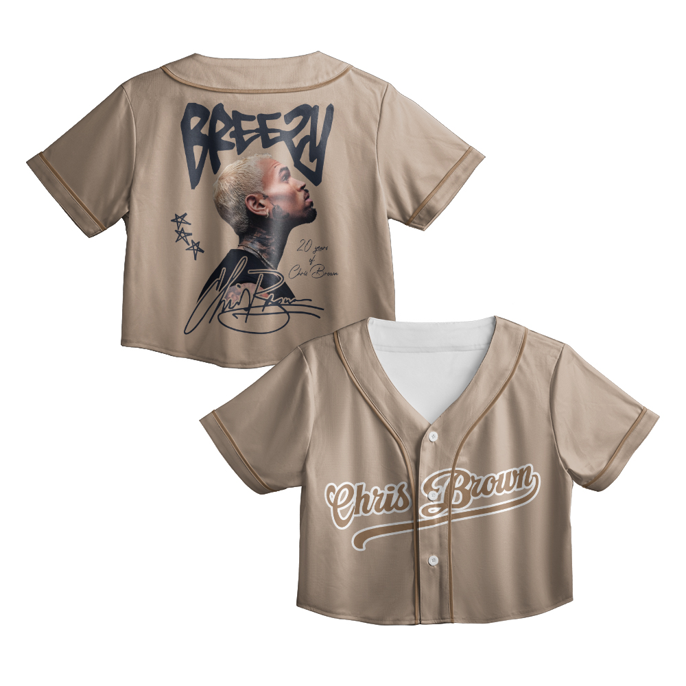 Chris Brown Tour Crop top Baseball Jersey, Breezy Bowl XX 2025 Shirt, Breezy Bowl Jersey