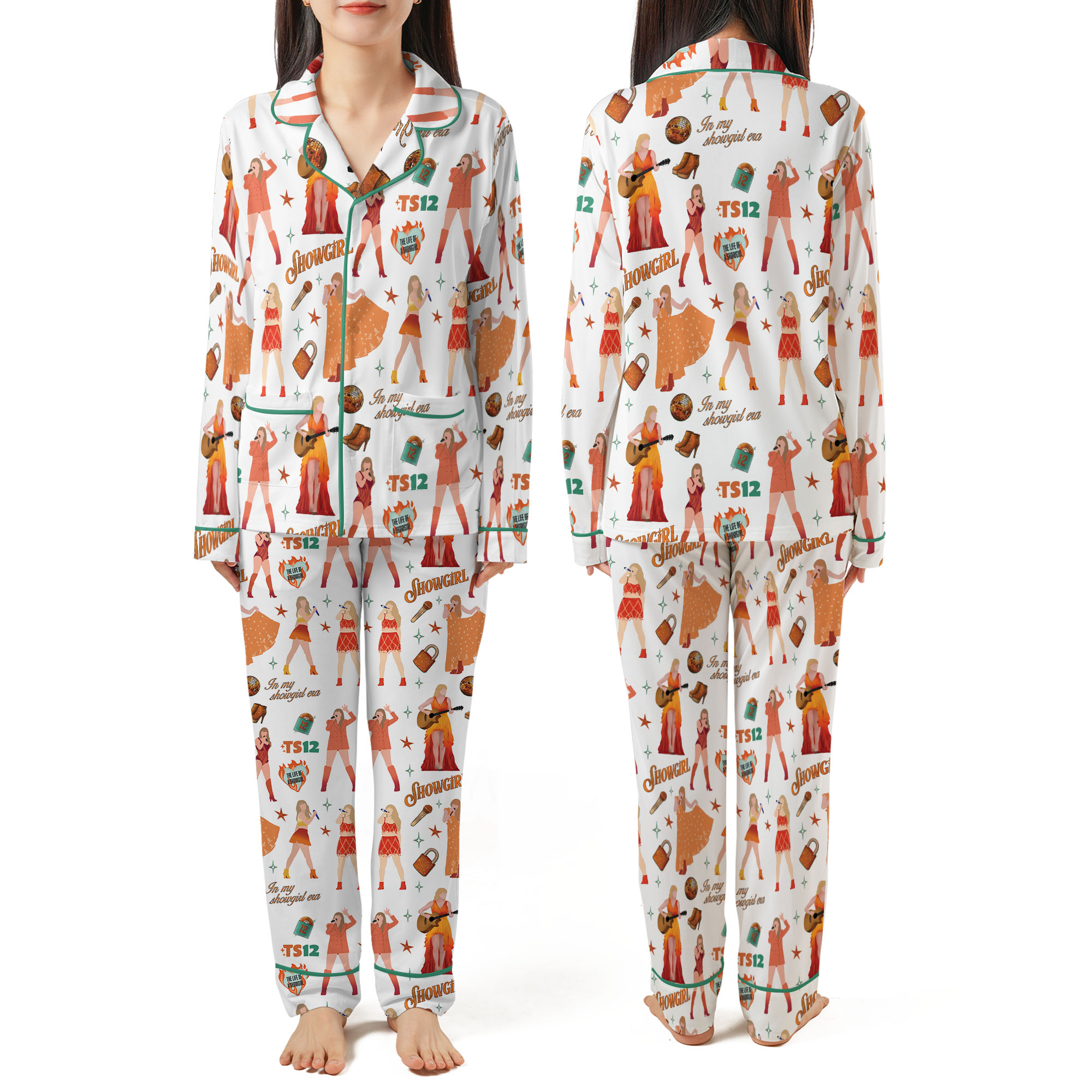 Coquette Champagne Pajamas long